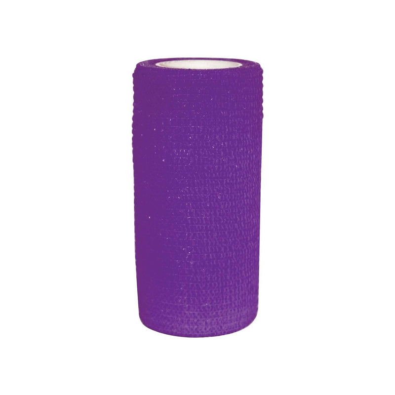 Perry Equestrian Cohesive Bandage - Equine Horse Pet Vet Wrap - 10cm x 4.5m (Purple) Purple - PawsPlanet Australia