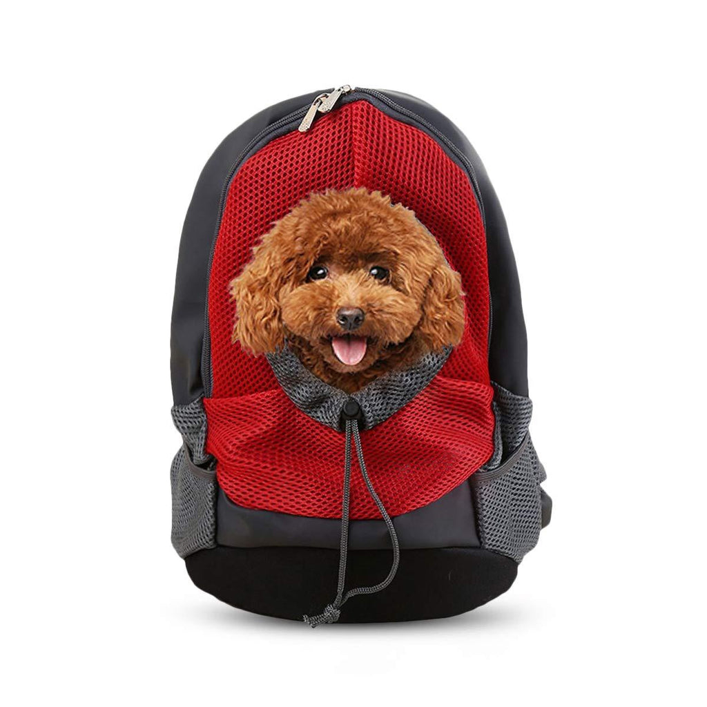 PETCUTE Pet Backpack Carrier Dog Carrier bags for small medium dogs outdoor cycling airline approved M Red - PawsPlanet Australia