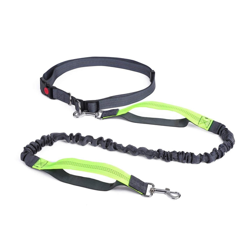 E-sunny Hands Free Dog Lead with Adjustable Soft Waist Belt, Running Dog Lead with Dual Handle/Reflective/Bungee Lead Pet for Training/Walking - PawsPlanet Australia