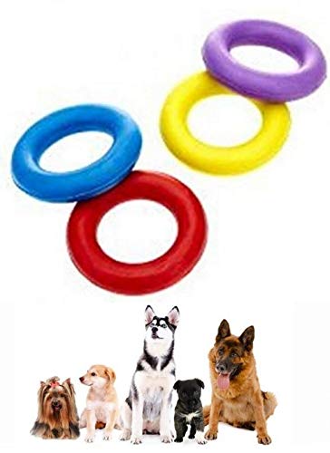 Solid Dog Rubber Ring Heavy Duty Tough Dog Pull Toy Fetch Retrieve Interactive (Medium;- 15cm Dia) Medium;- 15cm Dia - PawsPlanet Australia