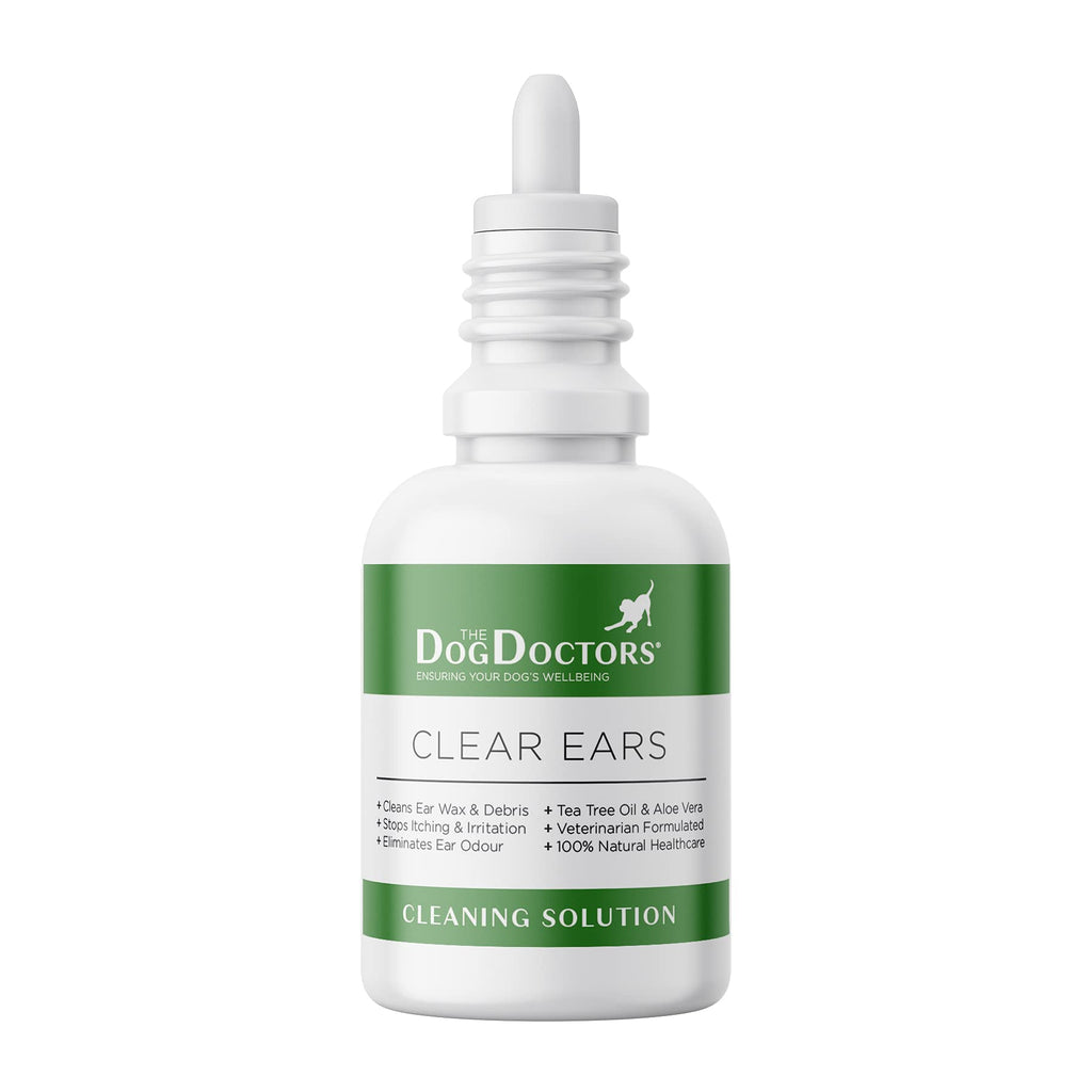 The Dog Doctors Clear Ear cleaning Drops - Stops itching, scratching, head shaking, Discharge & Smell Whilst Helping Combat Infection. - PawsPlanet Australia