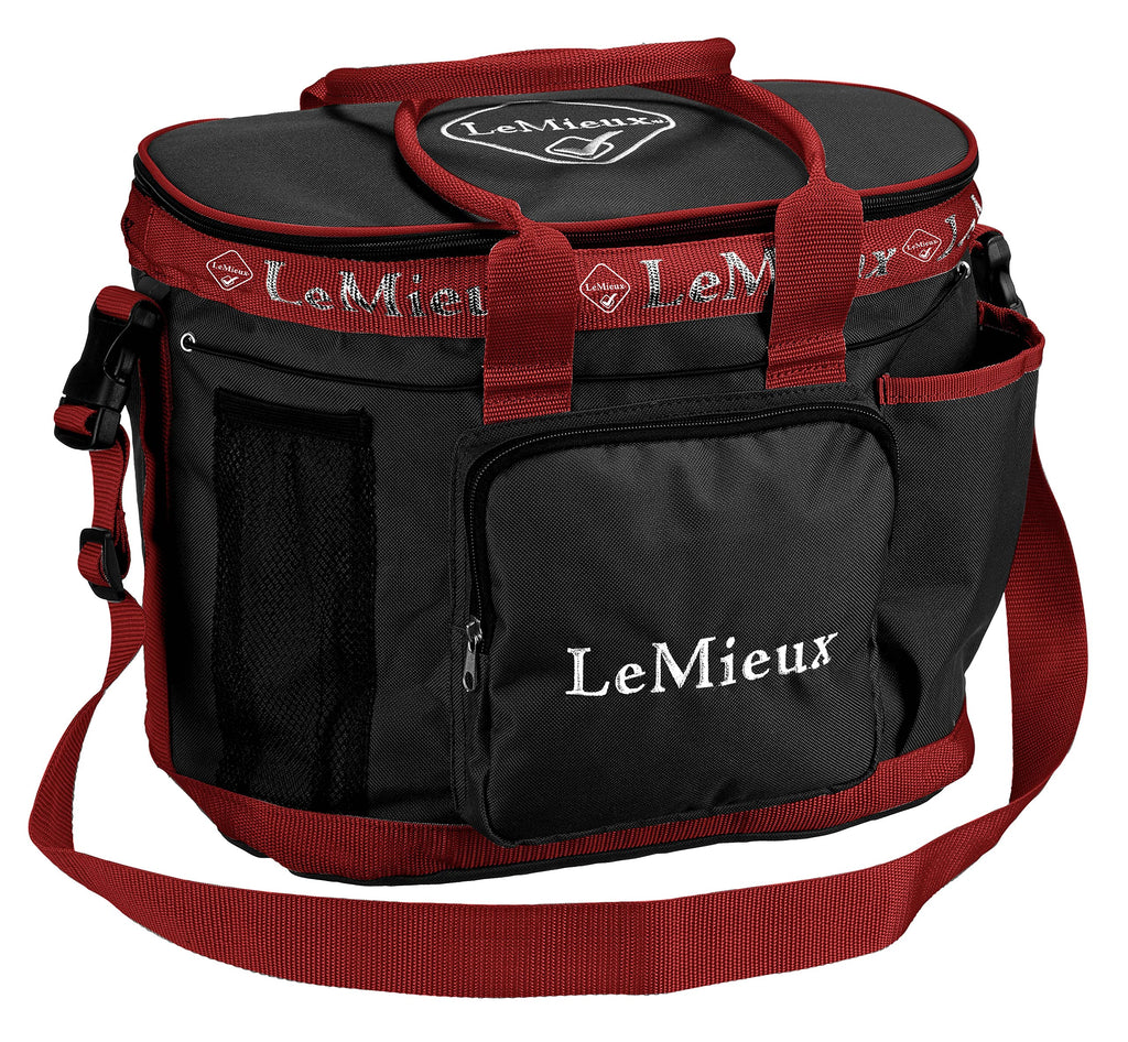 LeMieux ShowKit Bridle Horse Grooming Bag in Black with Inner Hanging Compartment, Secure Front Zip & Padded Grab Handle - One Size - PawsPlanet Australia