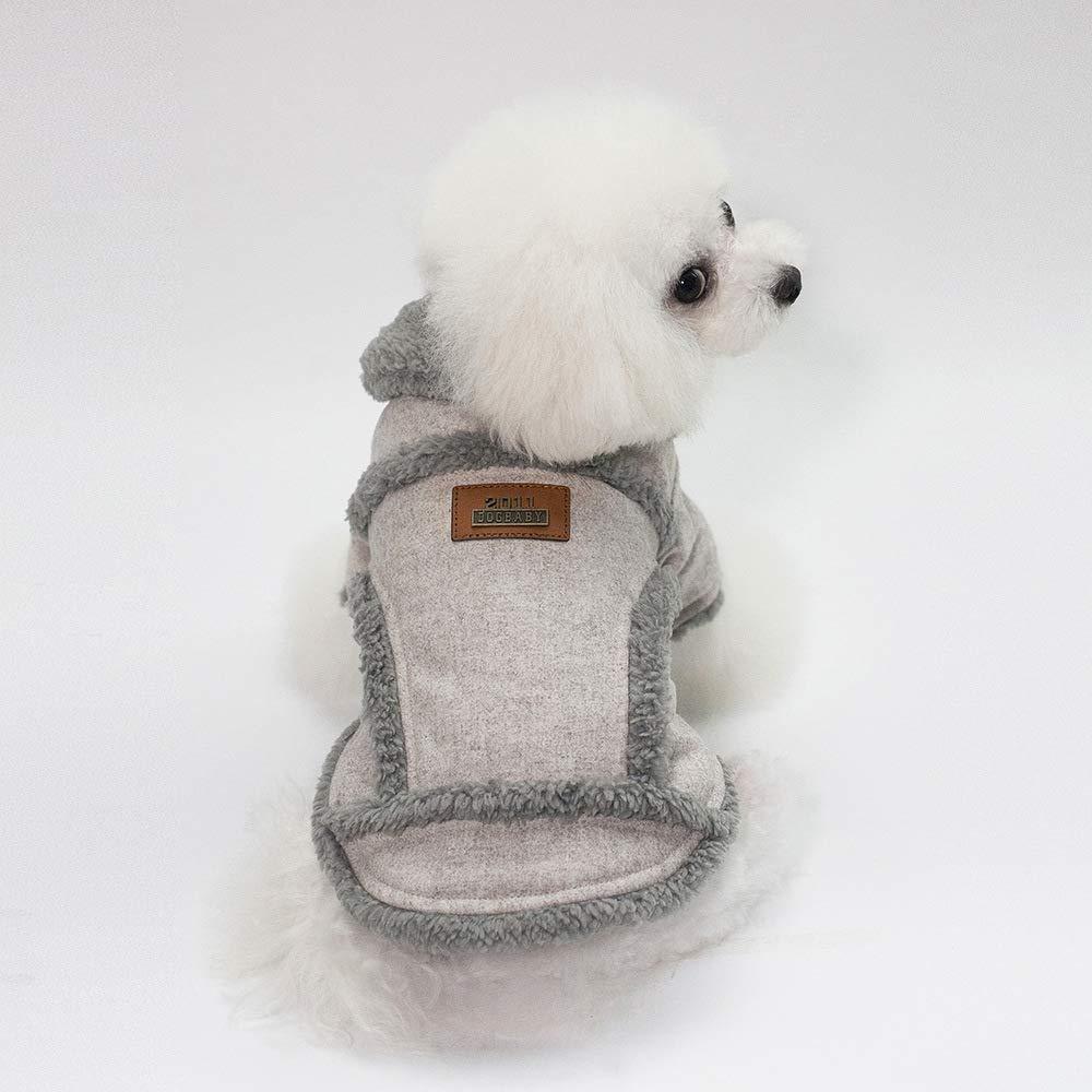 Kismaple Dog Coat Winter British Style Dog Vest Cozy Windproof Snowsuit Pet Dog Jacket Cold Weather Warm Clothes for Medium/Large Dogs Apparel Light Brown, Back Length: 13.77", Chest: 18.5" - PawsPlanet Australia
