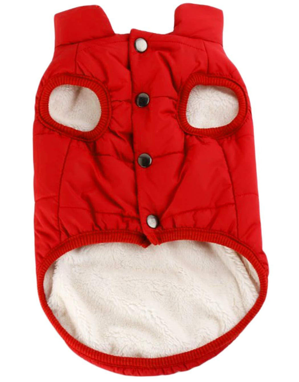 Xiaoyu Warm Dog Jacket for Small/Medium Dog Winter Coat, 2 Layers Fleece Lined, Soft Windproof Small Dog Coat, Red, XXL - PawsPlanet Australia