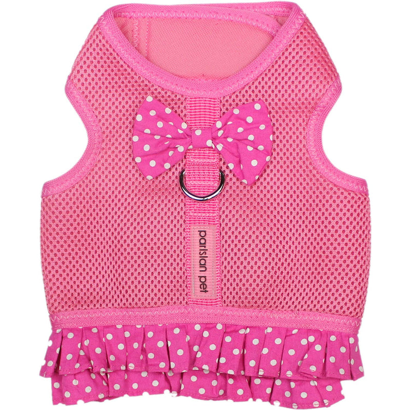Parisian Pet Dog Harness Dress, Pink Dots, XL - PawsPlanet Australia