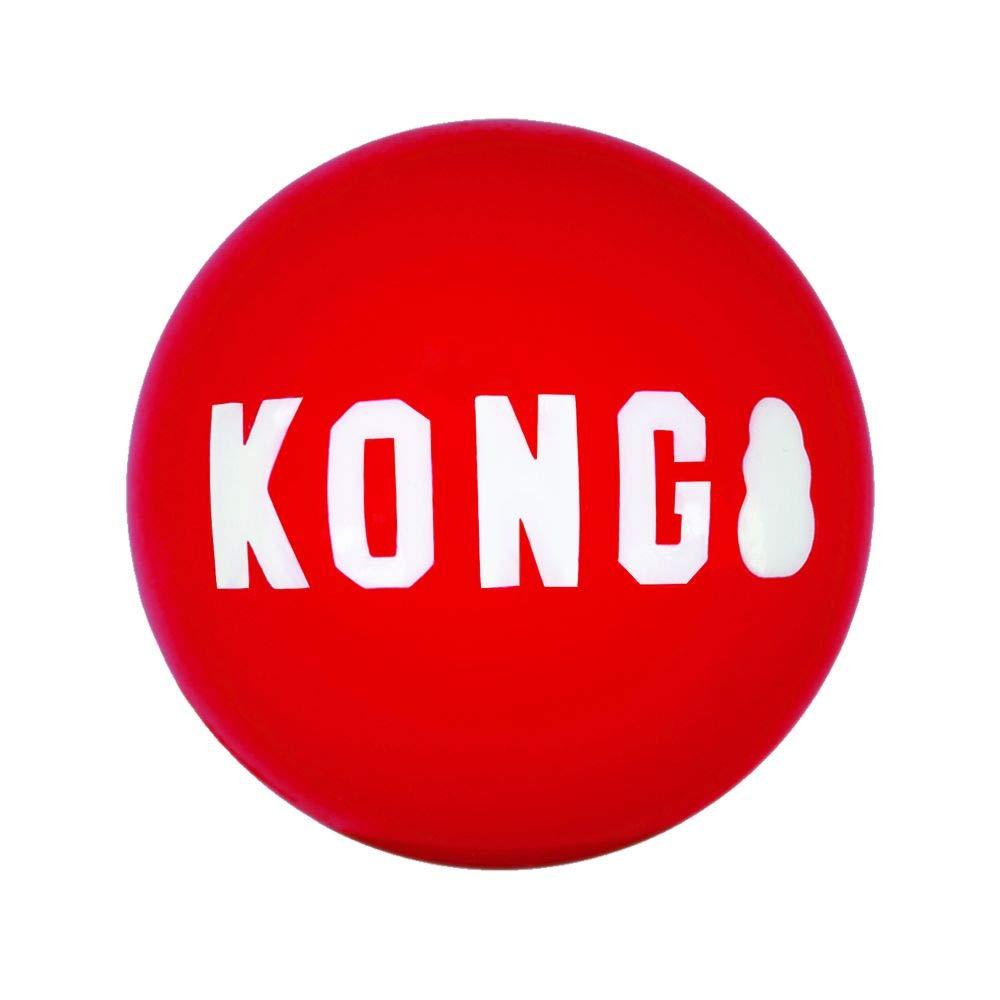 KONG - Signature Balls - 2 Pack Durable Ball for Chasing and Retrieving - For Medium Dogs Red 1 Count (Pack of 1) - PawsPlanet Australia