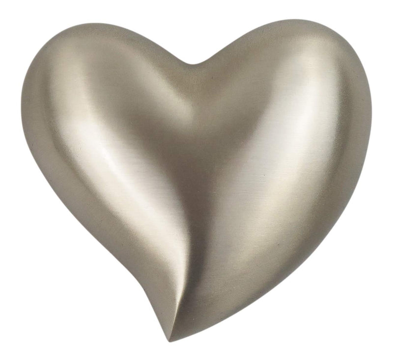 Love to Treasure Silver Elegant Heart Urn Keepsake for Human or Pet Dog Cat Ashes Cremation Funeral Memorial - PawsPlanet Australia