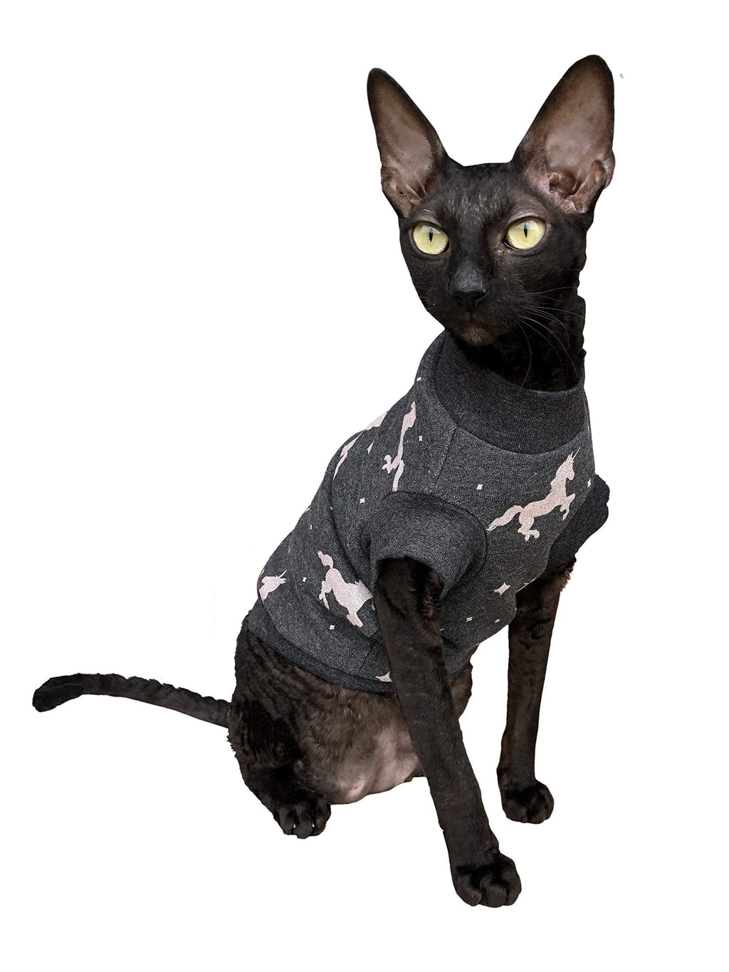 Kotomoda Cat's turtleneck Unicorn in Grey (XS) XS - PawsPlanet Australia