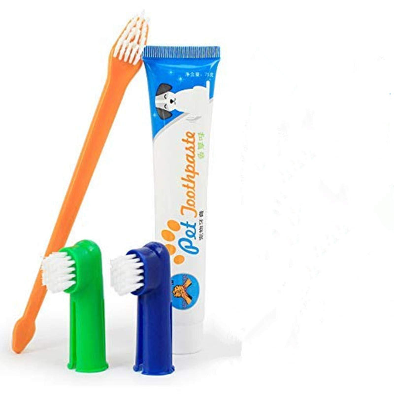Xrten Pet Teeth Cleaning Kit, Pet Toothbrush and Toothpaste For Dogs And Cat, Soft Dental Care Kit For Most Pet, Pet Tartar Brush - PawsPlanet Australia