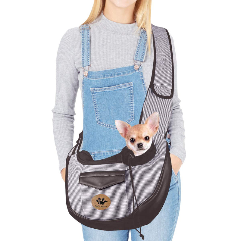 UniM Pet Carrier Dog Cat Small Puppy Shoulder Bag Travel Tote Hands Free Collapsible Sling Backpack Coffee - PawsPlanet Australia