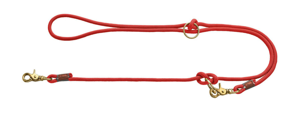 HUNTER Adjustable leash Oss, 8/200 66988 Rope, red One Size - PawsPlanet Australia
