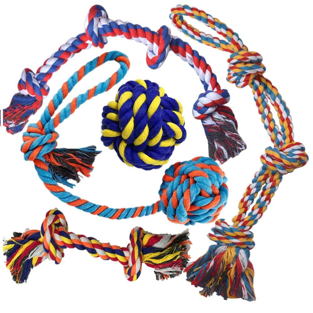 XL Dog Rope Toys (Extremely Durable and Strong) For Large And Medium Dog - EXTRA LARGE DOG TOYS For Aggressive CHEWERS - NEARLY INDESTRUCTIBLE -Strong,Sturdy Rope - Tug Of War Rope for Teething (5PCS) type1 - PawsPlanet Australia