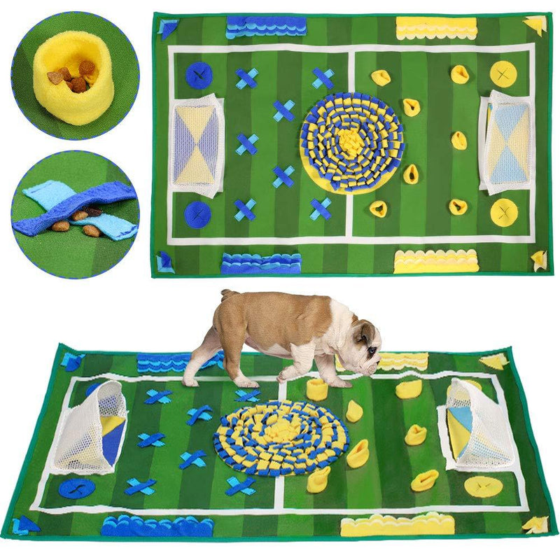 SlowTon Dog Snuffle Mat, Pet Training Pad Non Slip Feeding Nose Work Blanket Puppy Natural Foraging Skills Stress Release Soft Interactive Food Dispenser Toy (39.3” x 25.5”) - PawsPlanet Australia