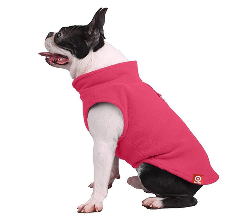 Ducomi PolarDog - Dog Vest in Soft Warm Fleece - Sweatshirt for Small and Medium Dogs for Cold Winter Days - Easy to Wear - Built-in Leash Hook (Pink, L) Pink - PawsPlanet Australia