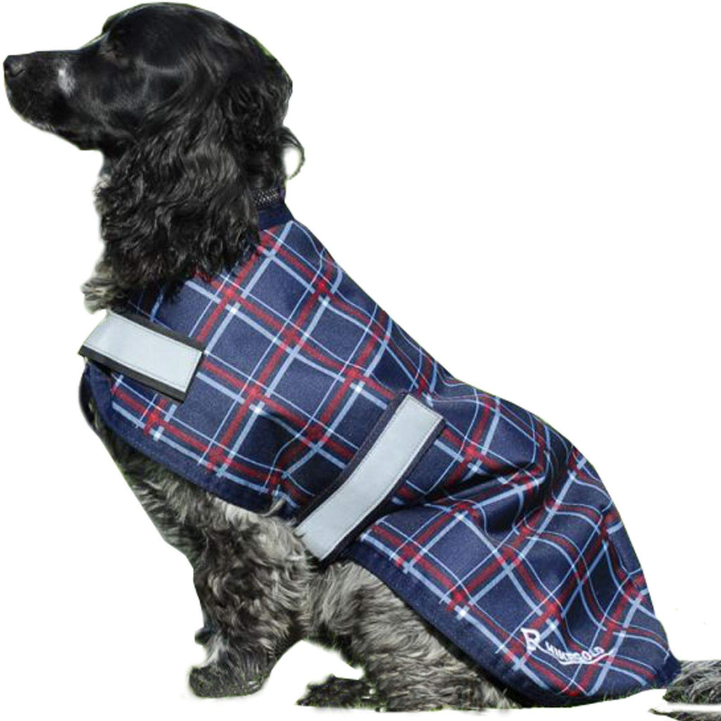 Rhinegold Waterproof Dog Coat Blue Check 16 " - PawsPlanet Australia