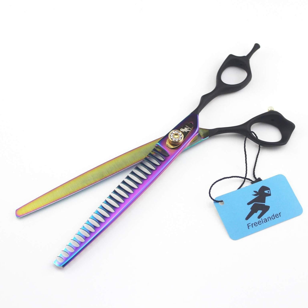 Moontay 8.0" Professional Japan 440c Pet Grooming Scissors With Screw for Pet Grooming (Chunker scissor) Chunker scissor - PawsPlanet Australia