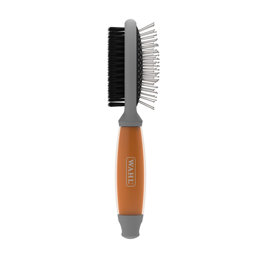 Wahl Double Sided Brush, Pet Brush for Dogs and Cats, 2 in 1 Brush, Professional Grooming Tools, Removes Knots and Tangles, Gel Handle, Pin Brush for Pets - PawsPlanet Australia