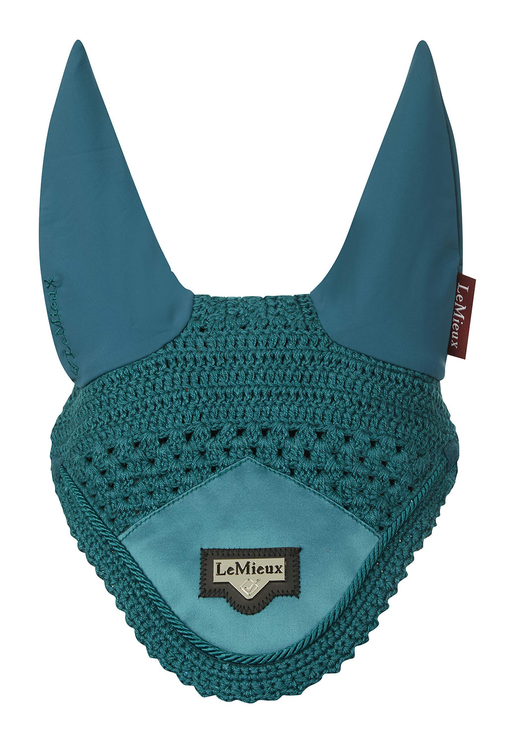 LeMieux Loire Satin Fly Hood Peacock M - PawsPlanet Australia