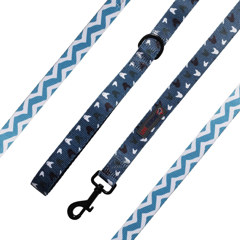 Love Frenchie Lead with Padded Inner Handle (Blue La La) Blue La La - PawsPlanet Australia