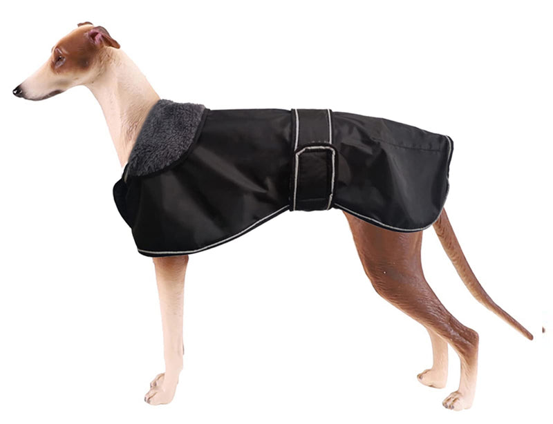 Pethiy Waterproof Dog Jacket, Dog Winter Coat with Warm Fleece Lining, Outdoor Dog Apparel with Adjustable Bands for Medium, Large Dog Black XS - PawsPlanet Australia