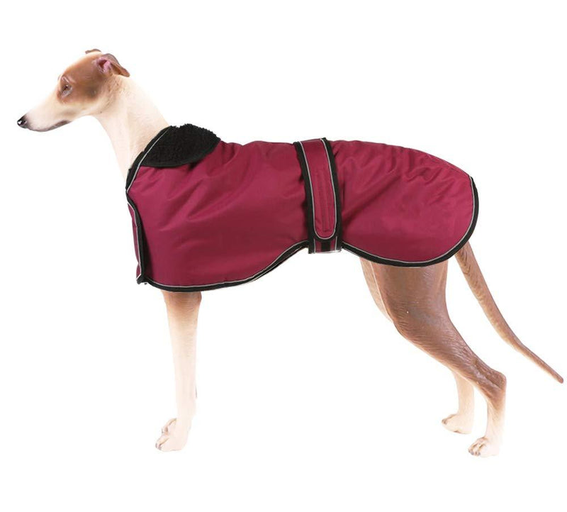 Pethiy Waterproof Dog Jacket, Dog Winter Coat with Warm Fleece Lining, Outdoor Dog Apparel with Adjustable Bands for Medium, Large Dog Red XXL - PawsPlanet Australia