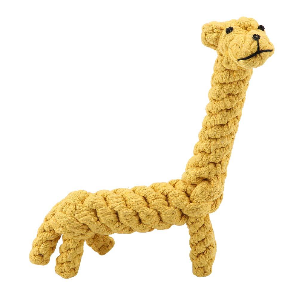 Dog Rope Toys Cute Dog Chew Toy Cotton Rope Bite Resistant Giraffe Design Pet Teeth Cleaning Gifts - PawsPlanet Australia