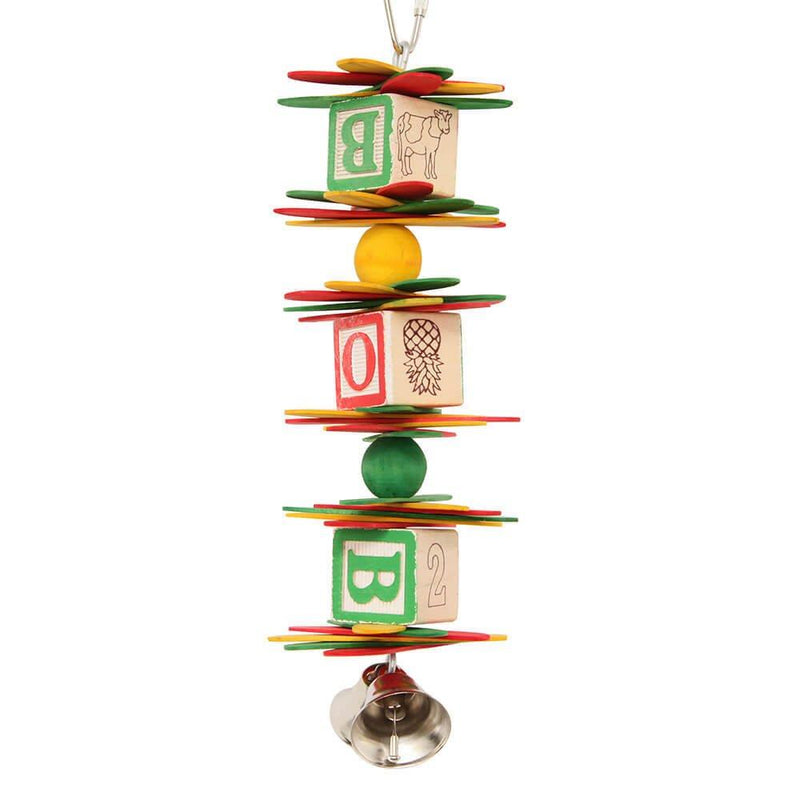 ABC Spoon Stack - Wooden Chew Toy for Parrots - PawsPlanet Australia