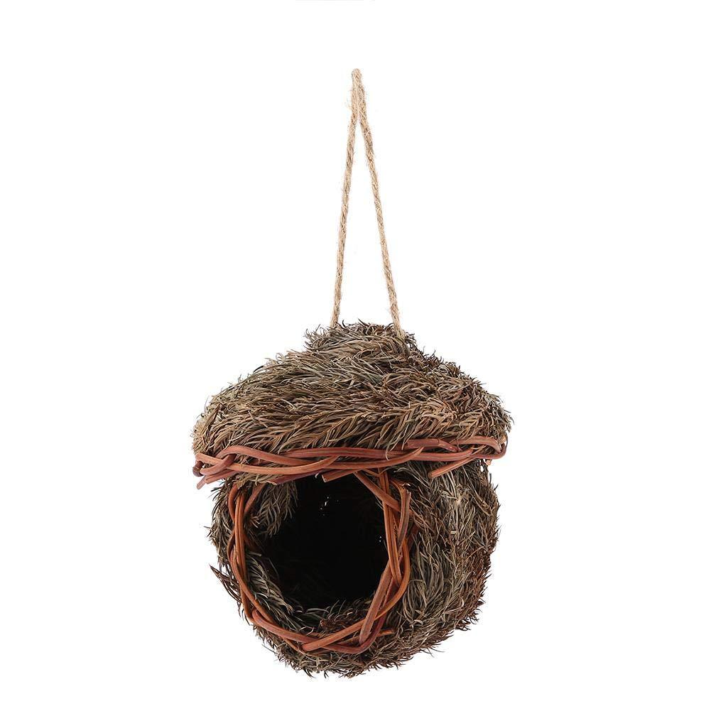 Bird Hut Handmade Woven Bird Nest Cage Cozy Resting Place for Parrot Hamster Small Pets Animals Cage - PawsPlanet Australia
