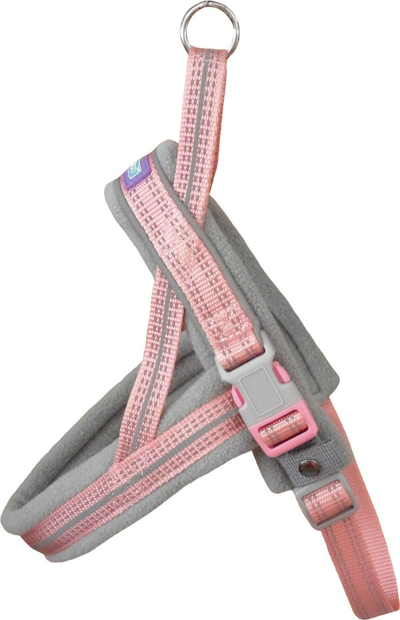 HEMMO Dog & Co Padded Reflective Harness, Medium, Pink - PawsPlanet Australia