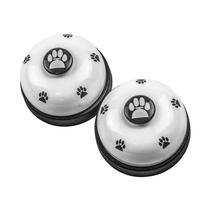 RoyalCare Pet Training Bells, Set of 2 Dog Doorbell for Puppy Toilet Potty Training and Communication Device (White) White - PawsPlanet Australia