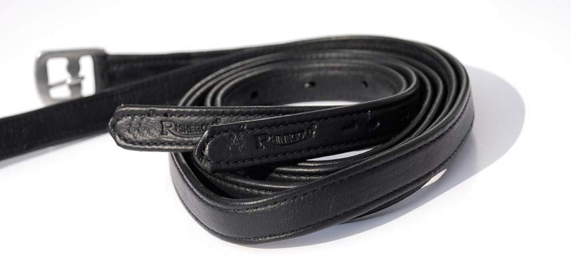 Rhinegold ‘Softee’ Leather Wrapped Stirrup Leathers 52" 52" Black - PawsPlanet Australia