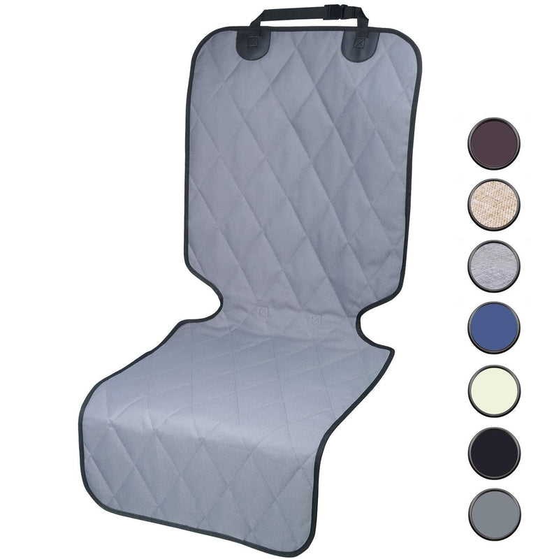 VIVAGLORY Front Seat Cover for Dogs, No-skirt Design Protectors for Bucket Seats, Quilted 600 Denier Oxford with Anti-slip Back for Most Cars, SUVs & MPVs, Grey Standard (width 51cm) - PawsPlanet Australia