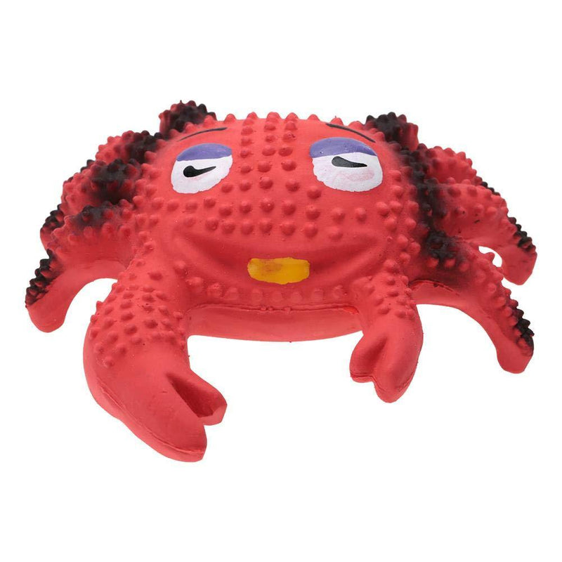 TOPINCN Dog Chewing Toy Colorful Durable Latex Pet Toy Cute Cartoon Safe Teething Biting for Puppy Small And Medium Dogs(Crab) Crab - PawsPlanet Australia