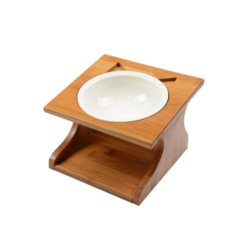 POPETPOP Raised Dog Bowl Single Pet Water Food Feeder Elevated Cat Bowl - PawsPlanet Australia