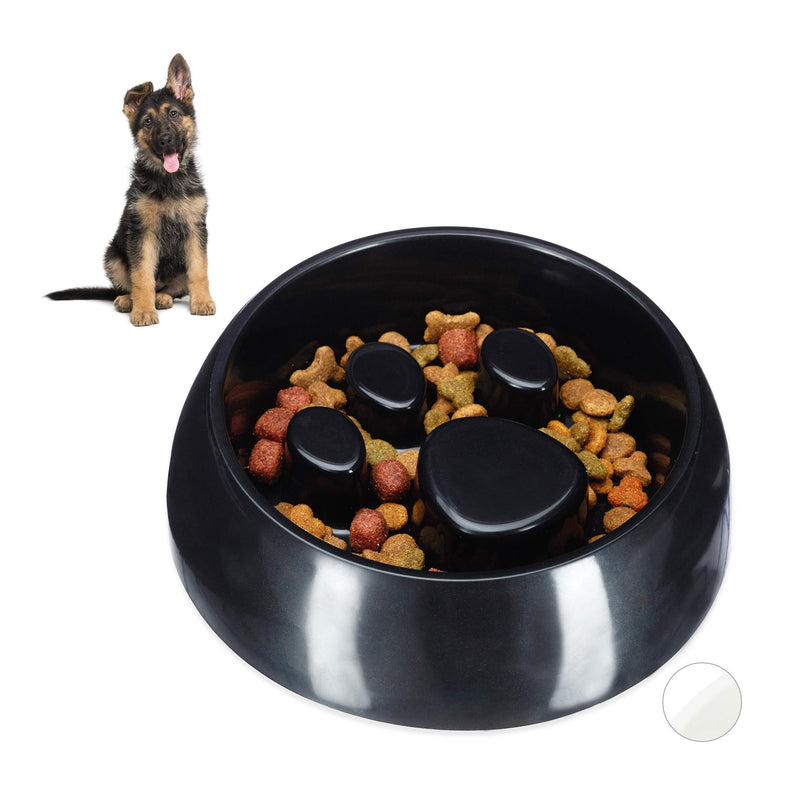 Relaxdays Relaxdays Foraging Feeding Bowl for Slow Eating, Cats & Dogs, Bloat Stop Dish, Dishwasher-Safe, Black - PawsPlanet Australia