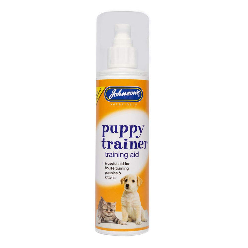 Johnsons Puppy & Kitten House Training Pump Spray, 150ml, WHITE - PawsPlanet Australia