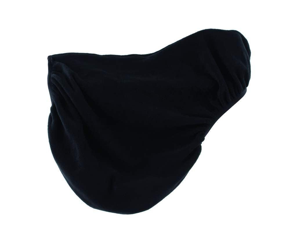 Rhinegold Fleece Saddle Cover-Black - PawsPlanet Australia