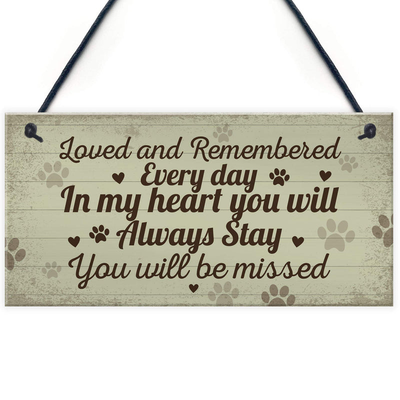 RED OCEAN Hanging Pet Memorials Cat Plaque Pet Memorials Dog Remembrance Grave Plaque Keepsake Gift - PawsPlanet Australia