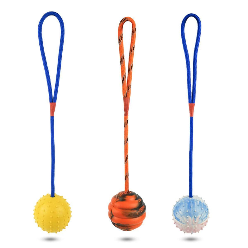 PETCUTE Dog Rope Ball Dog ball toys Chew Toys dog tug toys tough Dog Rope Toys Fetching Tugging Ball Toys for medium large Dogs Multi-colored - PawsPlanet Australia