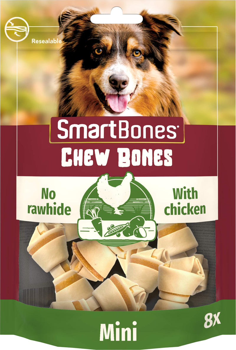 SmartBones Mini Chicken Bones Rawhide-Free Chewy Treats for Dogs, Made With Tasty Chicken and Vegetables - PawsPlanet Australia