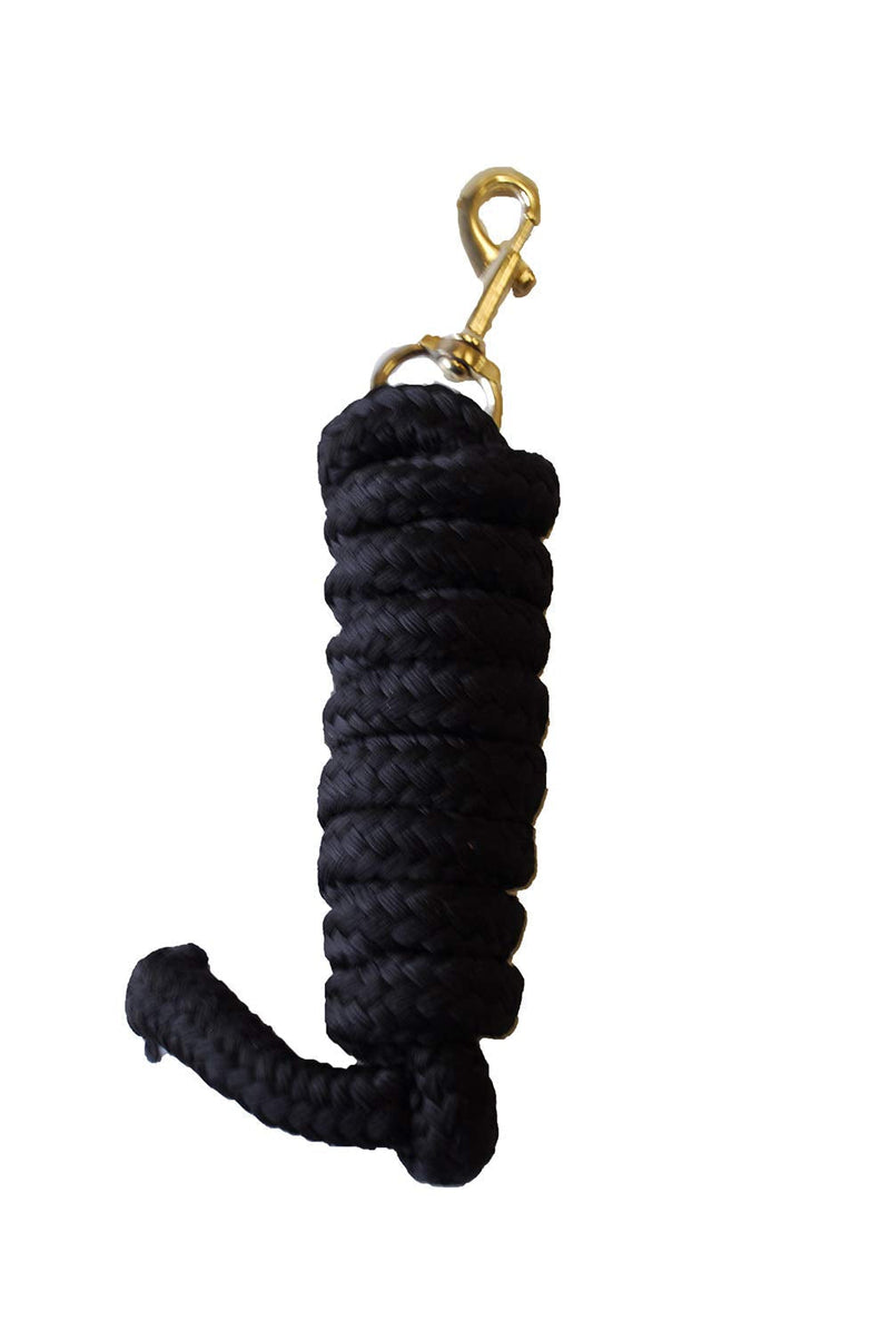 Rhinegold Luxe Lead Rope Black - PawsPlanet Australia