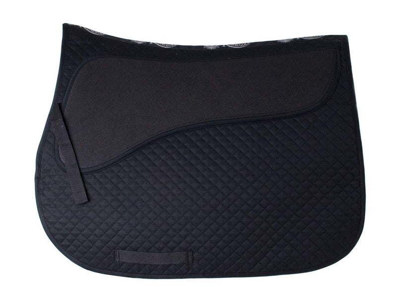 Rhinegold Pressure Pad Saddle Cloth Full Black - PawsPlanet Australia