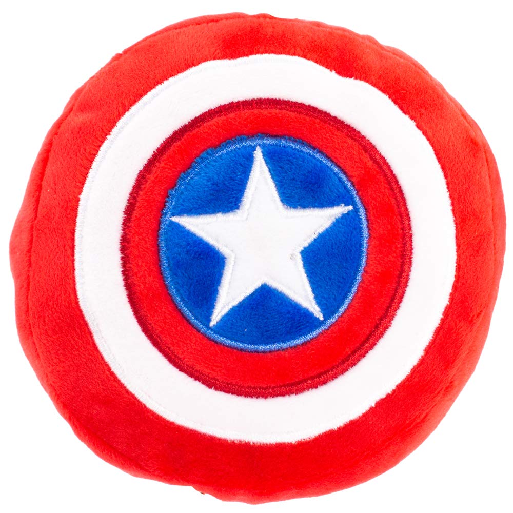 Dog Toy Plush Captain America Shield Red White Blue White - PawsPlanet Australia