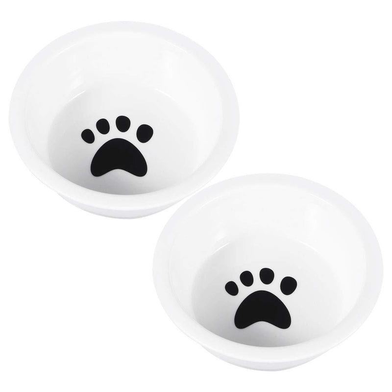 POPETPOP 2pcs Ceramic Dog Bowl Puppy Dish Bowl Cat Food Water Feeder Bowl - PawsPlanet Australia