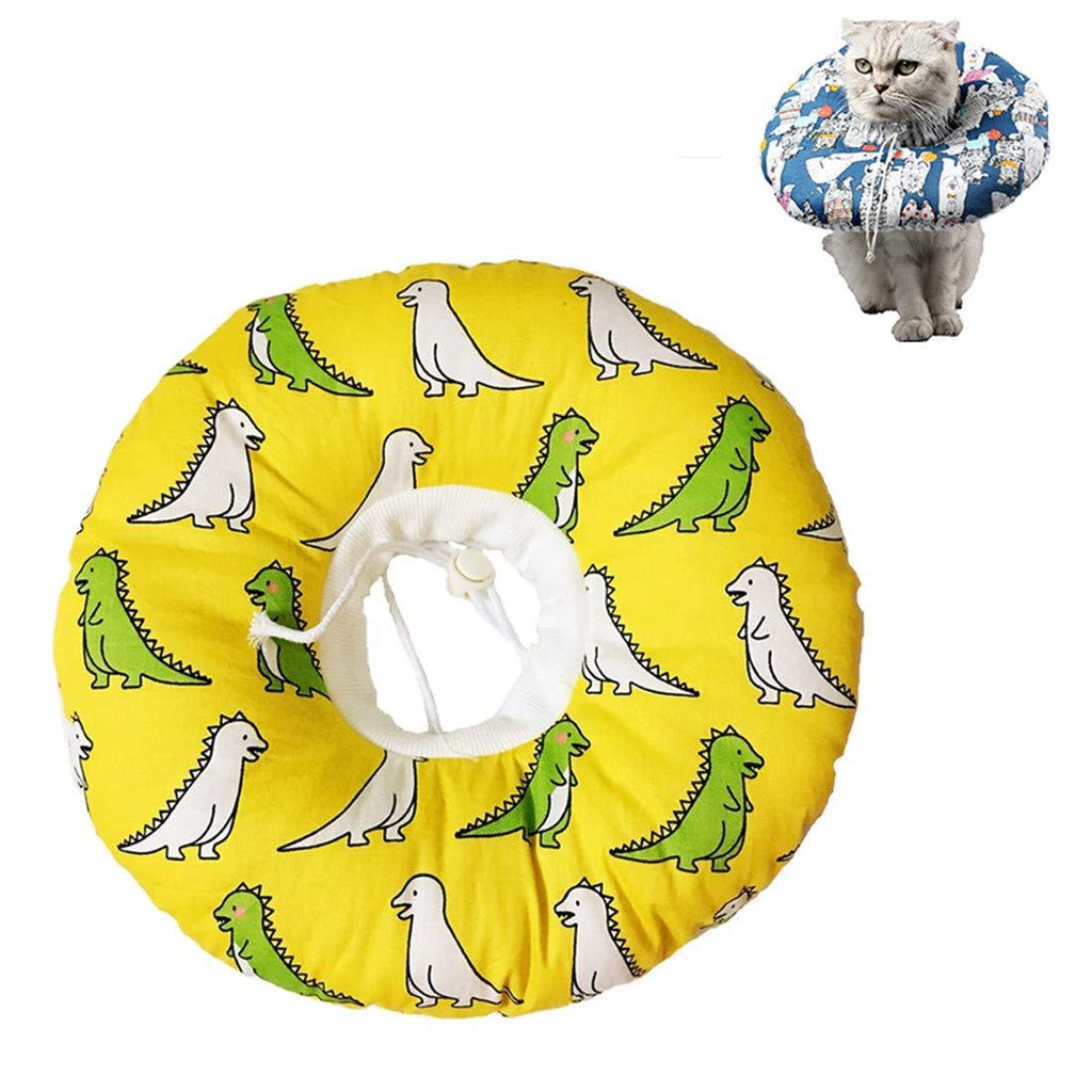 VICTORIE Pet Protective Collar Recovery Anti-Bite Lick Wound Healing Surgery Neck Cover for Small Medium Large Dogs and Cats yellow S - PawsPlanet Australia
