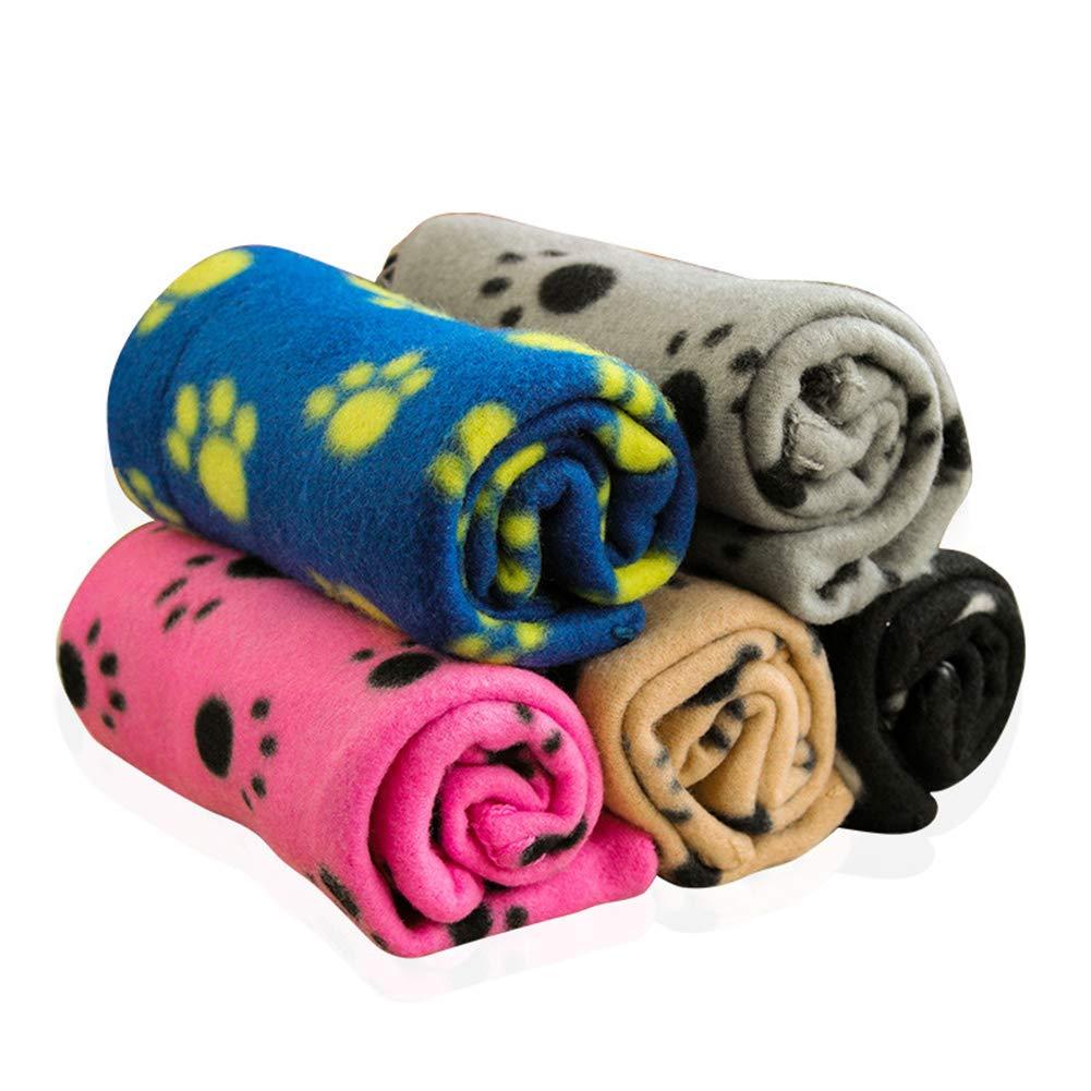 Z-Chen 5 Pack Dog Cat Pet Soft Fleece Blankets 23.6in X 27.6in - PawsPlanet Australia