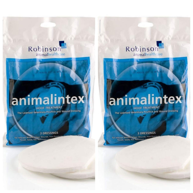 Animalintex Hoof Poultice - 2 Packs x 3 Dressings Each - PawsPlanet Australia