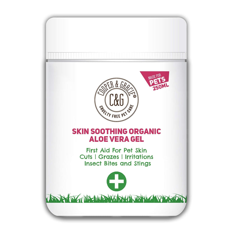 C&G Pets | Skin Soothing Organic Aloe Vera Gel 250ml | 100% Food Grade Aloe Vera Vitamins Mineral Amino Acids | Soothes Calms Cools Moisturizes Insect Bitten Scaly Scabby Flabby Skin - PawsPlanet Australia