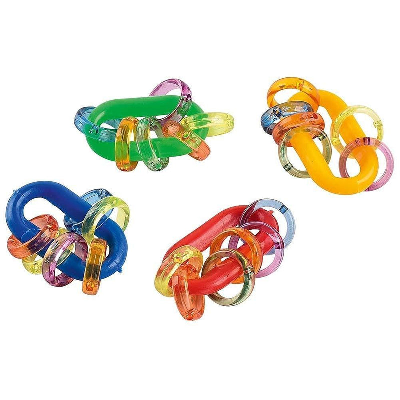 Medium Chain Link Rattle Parrot Foot Toys - Pack of 4 - PawsPlanet Australia