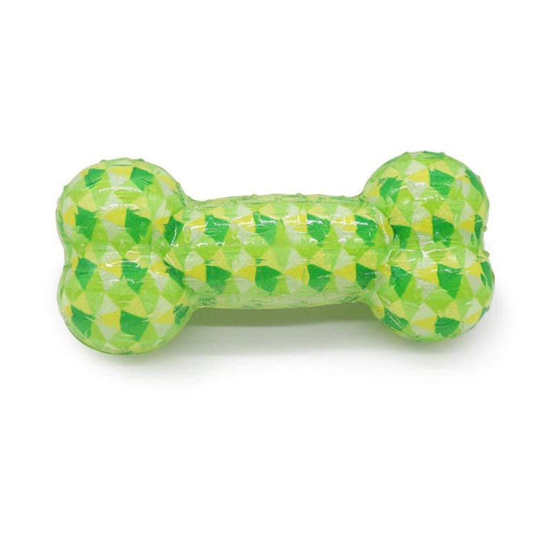 PUPWONG Dog Squeaky Chew Bone Toys With Bouncing Latex Squeak Floating Fetch Toy For Puppy and Dogs (Green) - PawsPlanet Australia